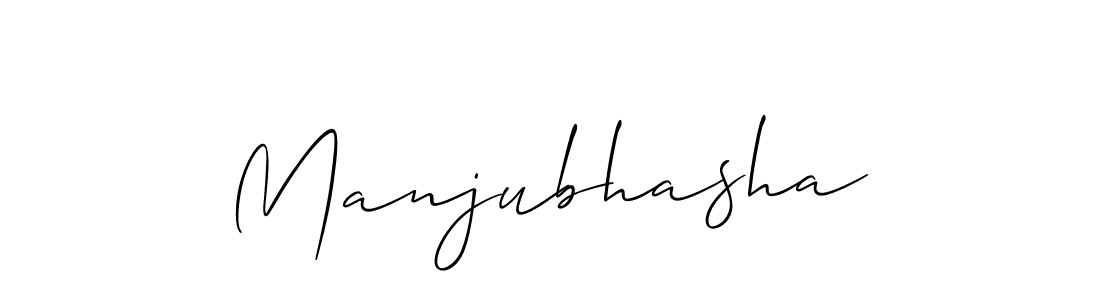 You should practise on your own different ways (Allison_Script) to write your name (Manjubhasha) in signature. don't let someone else do it for you. Manjubhasha signature style 2 images and pictures png