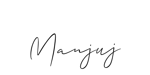 The best way (Allison_Script) to make a short signature is to pick only two or three words in your name. The name Manjuj include a total of six letters. For converting this name. Manjuj signature style 2 images and pictures png