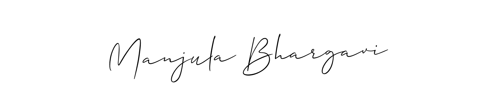 Best and Professional Signature Style for Manjula Bhargavi. Allison_Script Best Signature Style Collection. Manjula Bhargavi signature style 2 images and pictures png