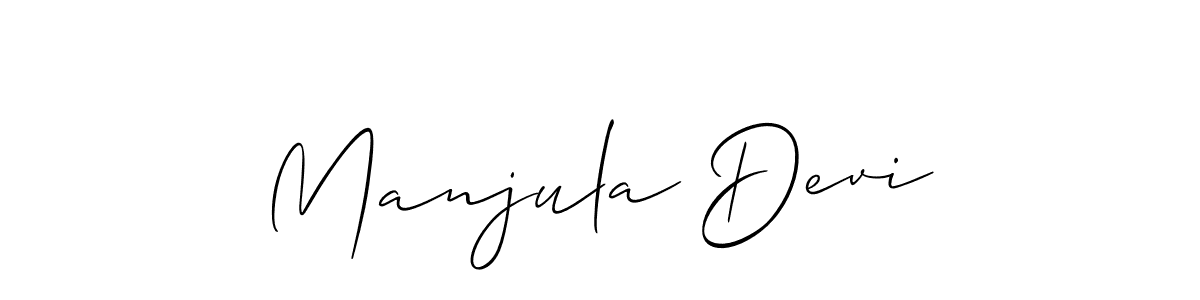 Also You can easily find your signature by using the search form. We will create Manjula Devi name handwritten signature images for you free of cost using Allison_Script sign style. Manjula Devi signature style 2 images and pictures png