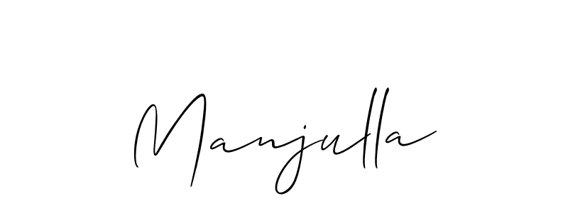 Make a beautiful signature design for name Manjulla. With this signature (Allison_Script) style, you can create a handwritten signature for free. Manjulla signature style 2 images and pictures png