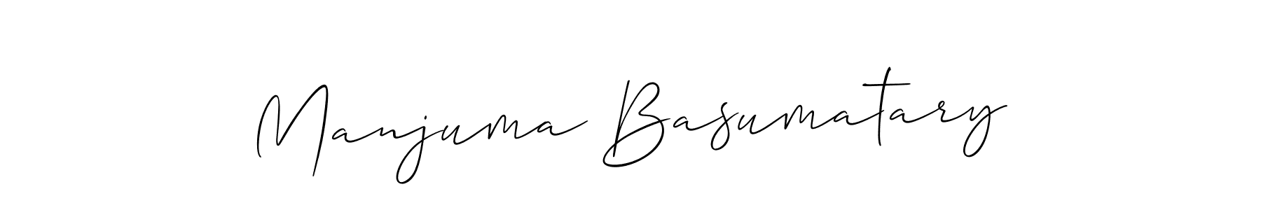 It looks lik you need a new signature style for name Manjuma Basumatary. Design unique handwritten (Allison_Script) signature with our free signature maker in just a few clicks. Manjuma Basumatary signature style 2 images and pictures png