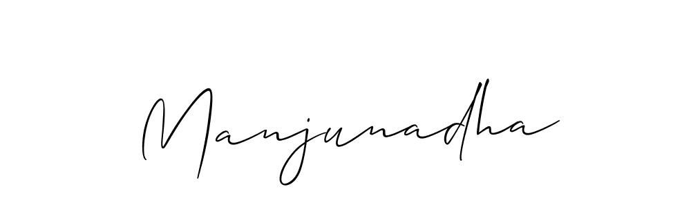 Make a beautiful signature design for name Manjunadha. With this signature (Allison_Script) style, you can create a handwritten signature for free. Manjunadha signature style 2 images and pictures png