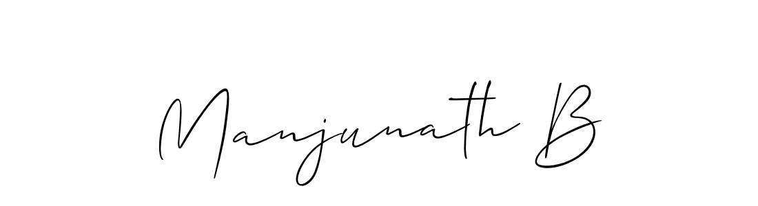 Allison_Script is a professional signature style that is perfect for those who want to add a touch of class to their signature. It is also a great choice for those who want to make their signature more unique. Get Manjunath B name to fancy signature for free. Manjunath B signature style 2 images and pictures png