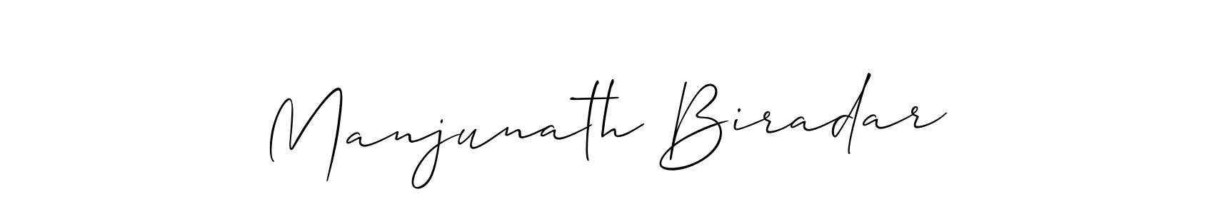 Make a beautiful signature design for name Manjunath Biradar. With this signature (Allison_Script) style, you can create a handwritten signature for free. Manjunath Biradar signature style 2 images and pictures png