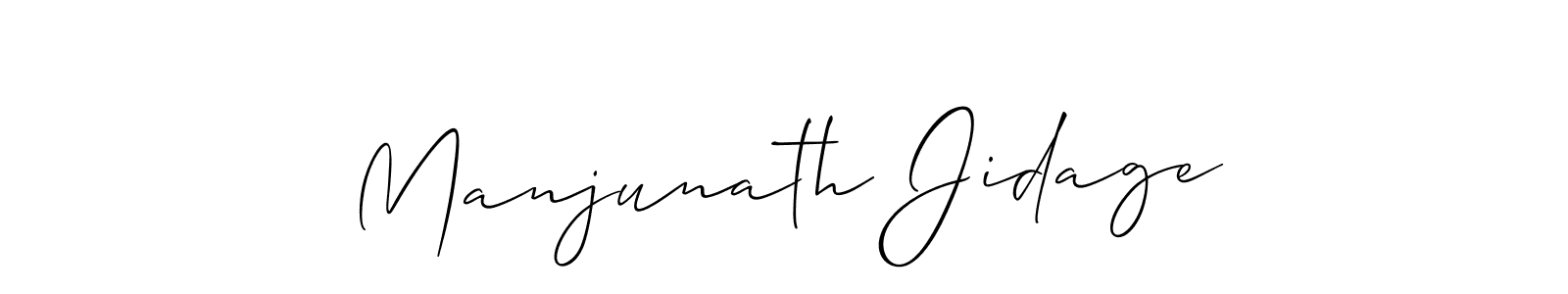 Allison_Script is a professional signature style that is perfect for those who want to add a touch of class to their signature. It is also a great choice for those who want to make their signature more unique. Get Manjunath Jidage name to fancy signature for free. Manjunath Jidage signature style 2 images and pictures png