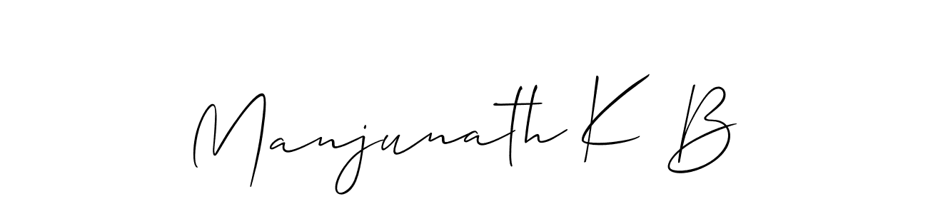 How to make Manjunath K B signature? Allison_Script is a professional autograph style. Create handwritten signature for Manjunath K B name. Manjunath K B signature style 2 images and pictures png