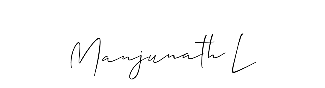 Also You can easily find your signature by using the search form. We will create Manjunath L name handwritten signature images for you free of cost using Allison_Script sign style. Manjunath L signature style 2 images and pictures png