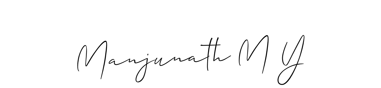 It looks lik you need a new signature style for name Manjunath M Y. Design unique handwritten (Allison_Script) signature with our free signature maker in just a few clicks. Manjunath M Y signature style 2 images and pictures png