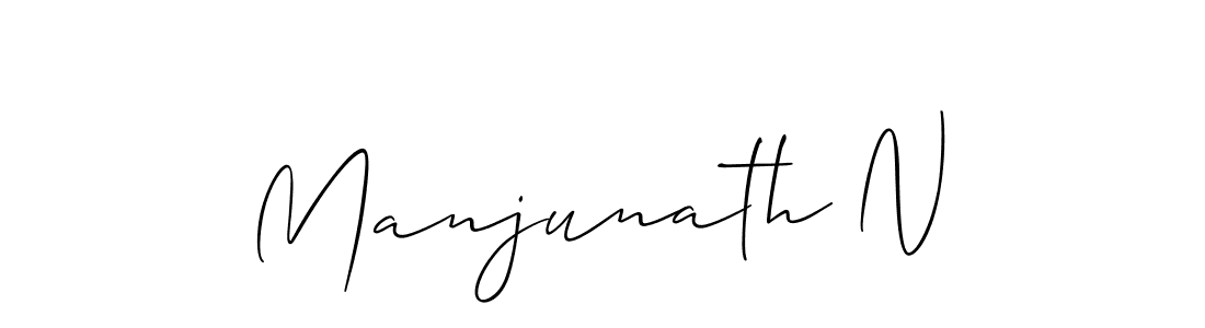 How to make Manjunath N signature? Allison_Script is a professional autograph style. Create handwritten signature for Manjunath N name. Manjunath N signature style 2 images and pictures png