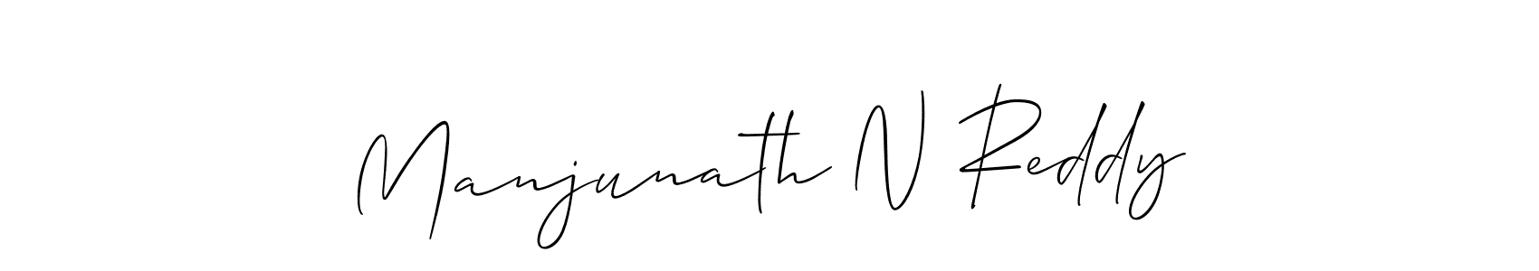 Create a beautiful signature design for name Manjunath N Reddy. With this signature (Allison_Script) fonts, you can make a handwritten signature for free. Manjunath N Reddy signature style 2 images and pictures png
