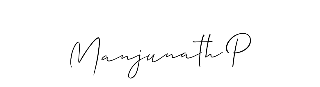 Make a beautiful signature design for name Manjunath P. With this signature (Allison_Script) style, you can create a handwritten signature for free. Manjunath P signature style 2 images and pictures png