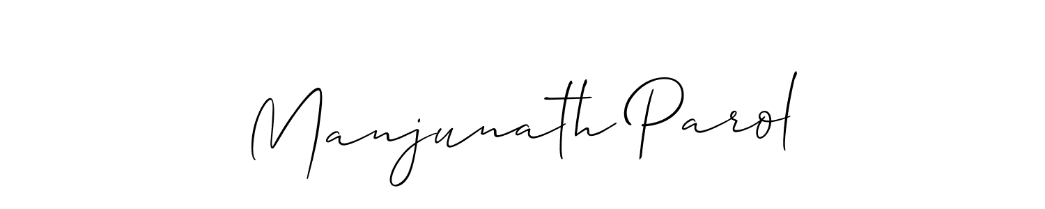 How to make Manjunath Parol signature? Allison_Script is a professional autograph style. Create handwritten signature for Manjunath Parol name. Manjunath Parol signature style 2 images and pictures png