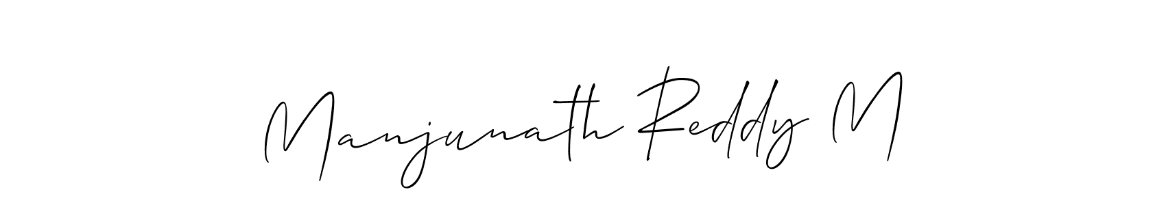 It looks lik you need a new signature style for name Manjunath Reddy M. Design unique handwritten (Allison_Script) signature with our free signature maker in just a few clicks. Manjunath Reddy M signature style 2 images and pictures png