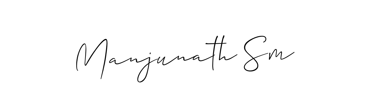 You should practise on your own different ways (Allison_Script) to write your name (Manjunath Sm) in signature. don't let someone else do it for you. Manjunath Sm signature style 2 images and pictures png