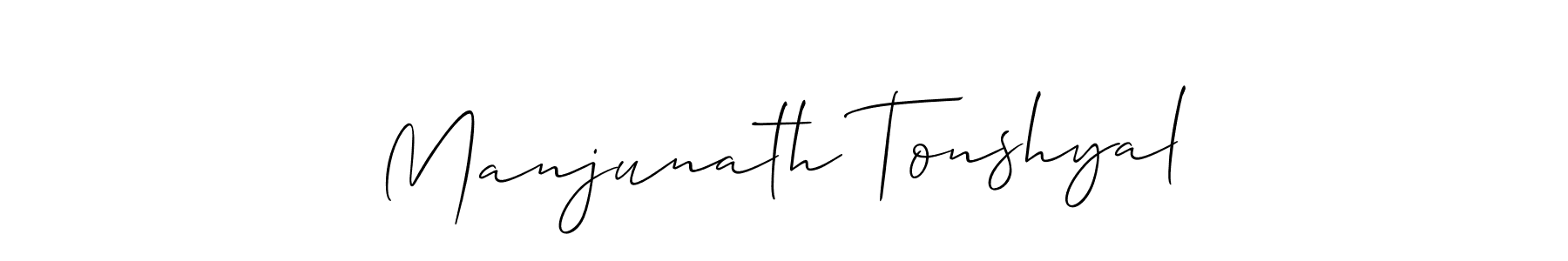 Manjunath Tonshyal stylish signature style. Best Handwritten Sign (Allison_Script) for my name. Handwritten Signature Collection Ideas for my name Manjunath Tonshyal. Manjunath Tonshyal signature style 2 images and pictures png