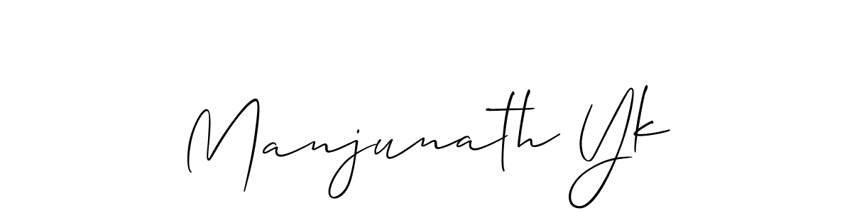 How to make Manjunath Yk signature? Allison_Script is a professional autograph style. Create handwritten signature for Manjunath Yk name. Manjunath Yk signature style 2 images and pictures png