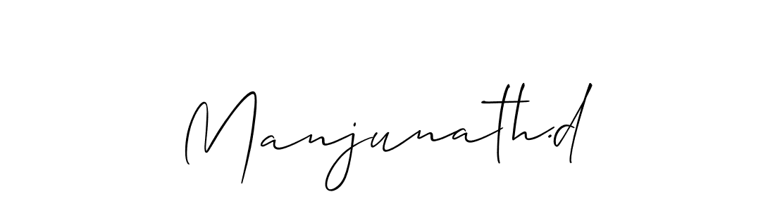 How to make Manjunath.d name signature. Use Allison_Script style for creating short signs online. This is the latest handwritten sign. Manjunath.d signature style 2 images and pictures png