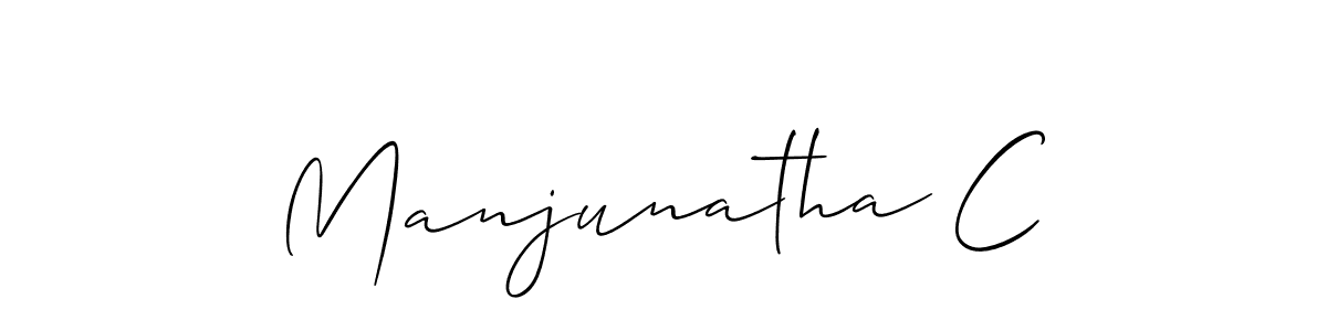 The best way (Allison_Script) to make a short signature is to pick only two or three words in your name. The name Manjunatha C include a total of six letters. For converting this name. Manjunatha C signature style 2 images and pictures png