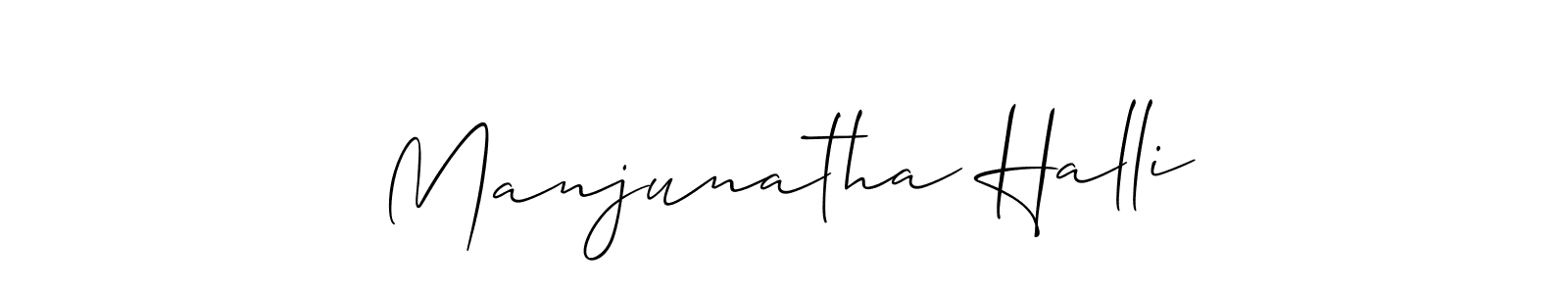 How to make Manjunatha Halli signature? Allison_Script is a professional autograph style. Create handwritten signature for Manjunatha Halli name. Manjunatha Halli signature style 2 images and pictures png