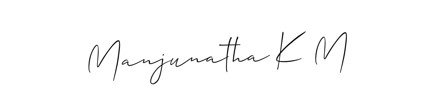 Also we have Manjunatha K M name is the best signature style. Create professional handwritten signature collection using Allison_Script autograph style. Manjunatha K M signature style 2 images and pictures png