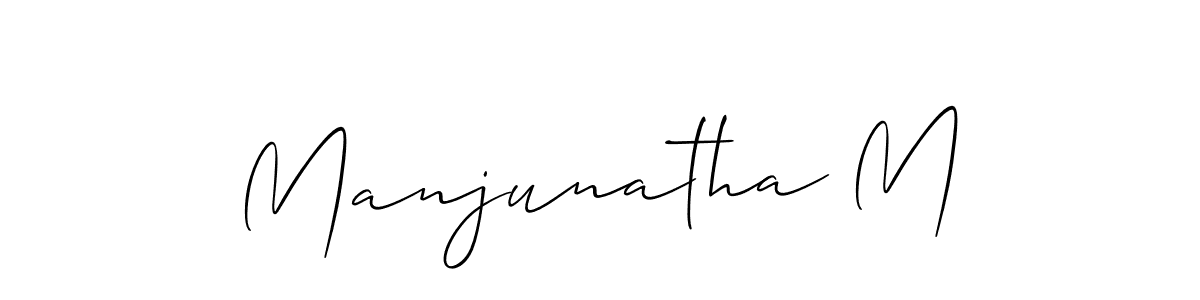 It looks lik you need a new signature style for name Manjunatha M. Design unique handwritten (Allison_Script) signature with our free signature maker in just a few clicks. Manjunatha M signature style 2 images and pictures png