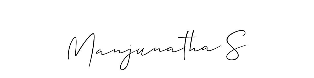 Use a signature maker to create a handwritten signature online. With this signature software, you can design (Allison_Script) your own signature for name Manjunatha S. Manjunatha S signature style 2 images and pictures png