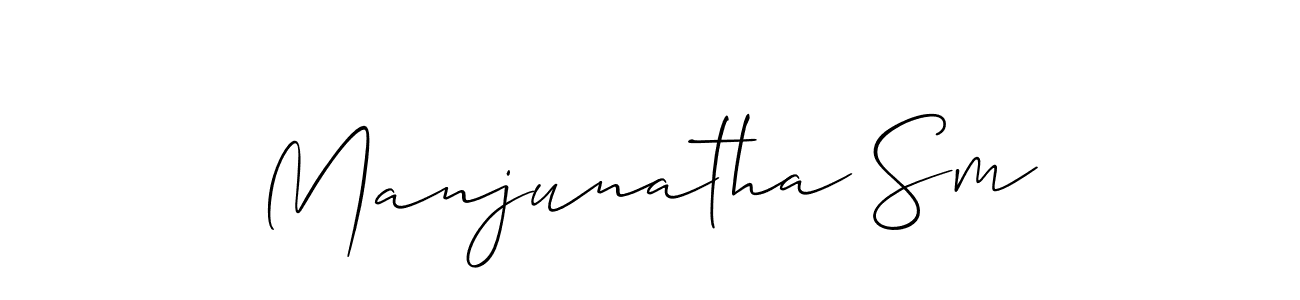 Manjunatha Sm stylish signature style. Best Handwritten Sign (Allison_Script) for my name. Handwritten Signature Collection Ideas for my name Manjunatha Sm. Manjunatha Sm signature style 2 images and pictures png