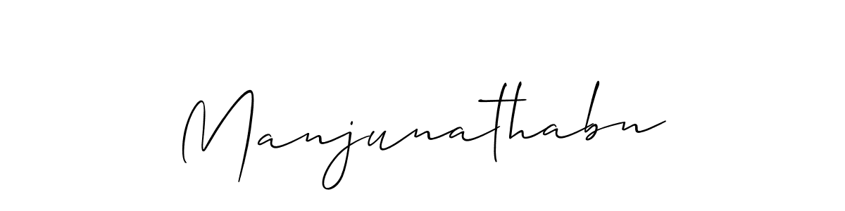 How to make Manjunathabn signature? Allison_Script is a professional autograph style. Create handwritten signature for Manjunathabn name. Manjunathabn signature style 2 images and pictures png