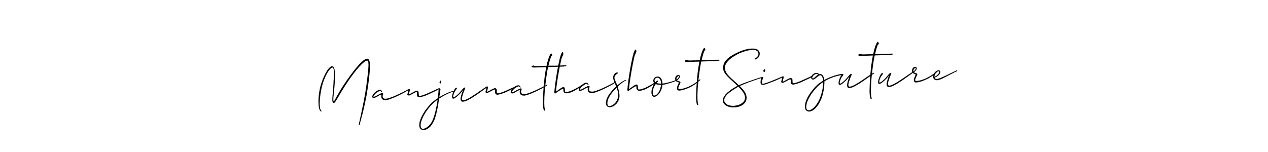 How to make Manjunathashort Singuture signature? Allison_Script is a professional autograph style. Create handwritten signature for Manjunathashort Singuture name. Manjunathashort Singuture signature style 2 images and pictures png