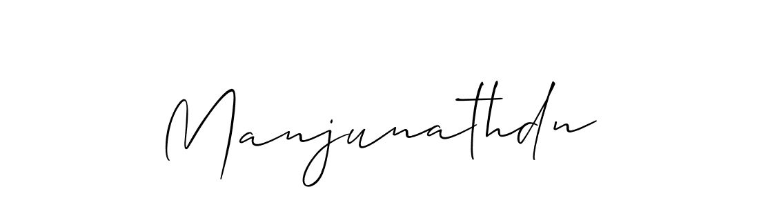 Design your own signature with our free online signature maker. With this signature software, you can create a handwritten (Allison_Script) signature for name Manjunathdn. Manjunathdn signature style 2 images and pictures png