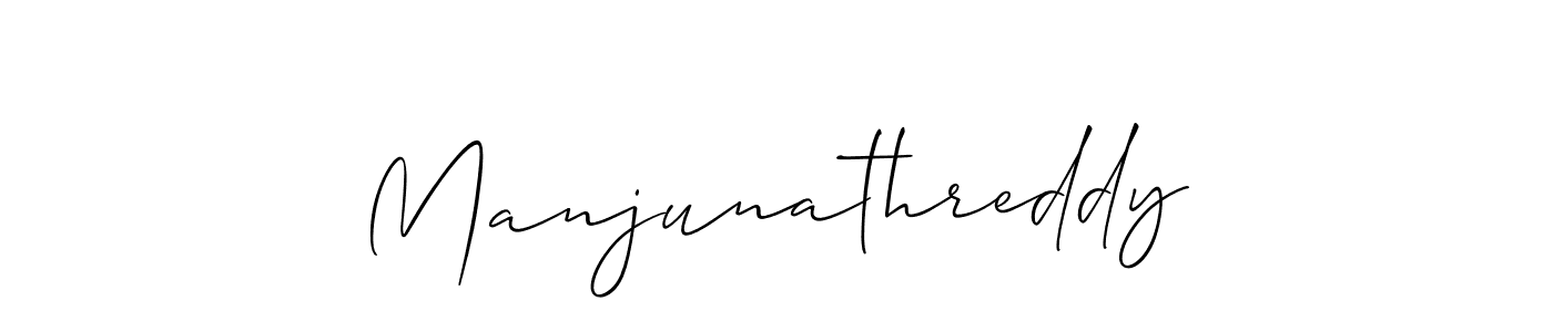 How to make Manjunathreddy name signature. Use Allison_Script style for creating short signs online. This is the latest handwritten sign. Manjunathreddy signature style 2 images and pictures png