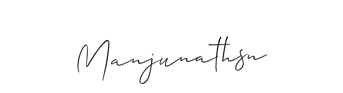 Allison_Script is a professional signature style that is perfect for those who want to add a touch of class to their signature. It is also a great choice for those who want to make their signature more unique. Get Manjunathsn name to fancy signature for free. Manjunathsn signature style 2 images and pictures png