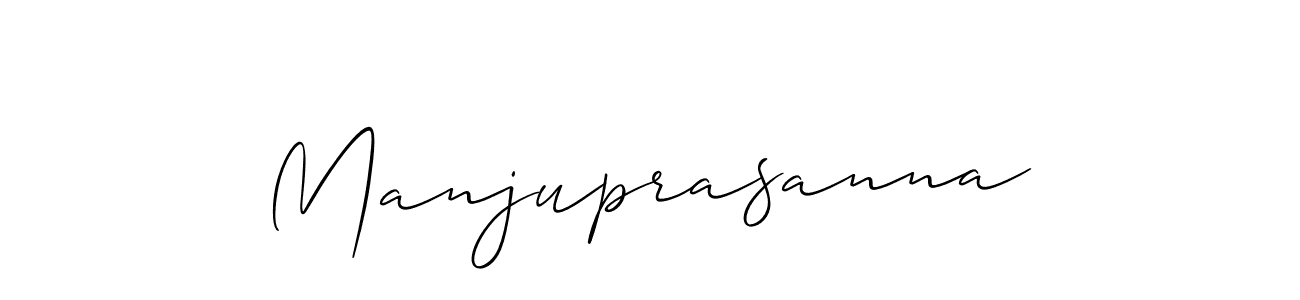 Also we have Manjuprasanna name is the best signature style. Create professional handwritten signature collection using Allison_Script autograph style. Manjuprasanna signature style 2 images and pictures png