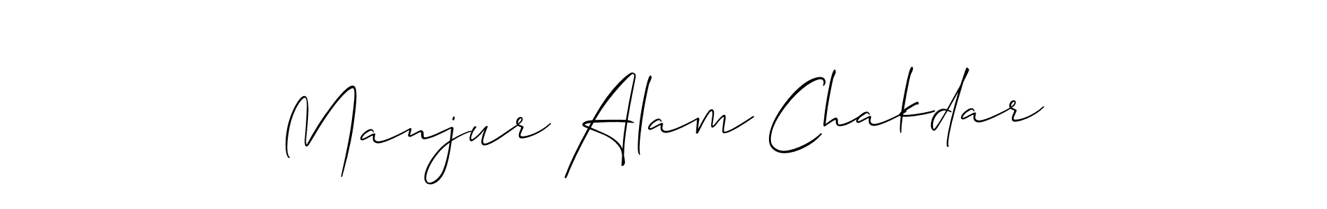 Also You can easily find your signature by using the search form. We will create Manjur Alam Chakdar name handwritten signature images for you free of cost using Allison_Script sign style. Manjur Alam Chakdar signature style 2 images and pictures png