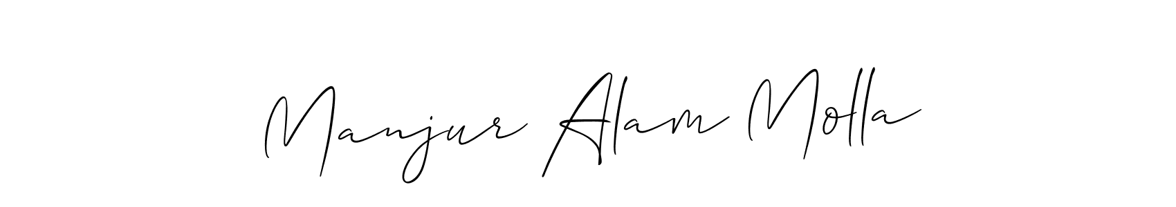How to make Manjur Alam Molla name signature. Use Allison_Script style for creating short signs online. This is the latest handwritten sign. Manjur Alam Molla signature style 2 images and pictures png