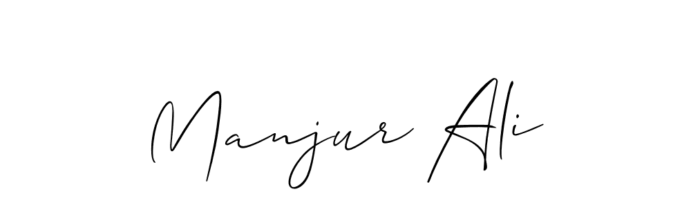 How to make Manjur Ali signature? Allison_Script is a professional autograph style. Create handwritten signature for Manjur Ali name. Manjur Ali signature style 2 images and pictures png