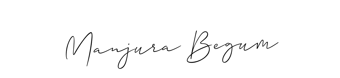 if you are searching for the best signature style for your name Manjura Begum. so please give up your signature search. here we have designed multiple signature styles  using Allison_Script. Manjura Begum signature style 2 images and pictures png
