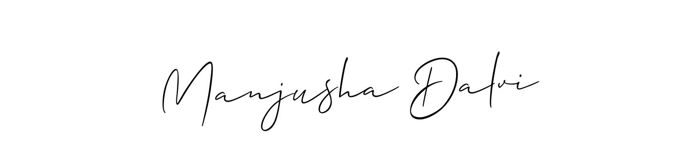 It looks lik you need a new signature style for name Manjusha Dalvi. Design unique handwritten (Allison_Script) signature with our free signature maker in just a few clicks. Manjusha Dalvi signature style 2 images and pictures png