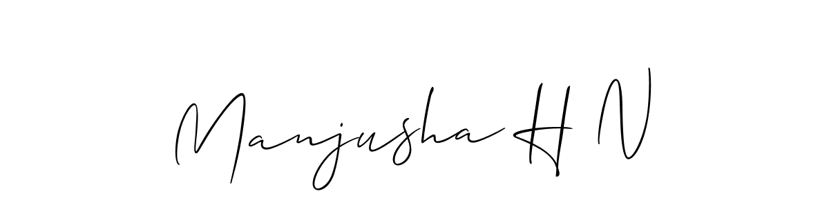 You can use this online signature creator to create a handwritten signature for the name Manjusha H N. This is the best online autograph maker. Manjusha H N signature style 2 images and pictures png