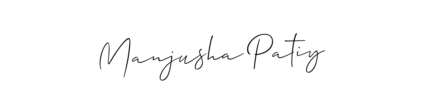 Make a beautiful signature design for name Manjusha Patiy. Use this online signature maker to create a handwritten signature for free. Manjusha Patiy signature style 2 images and pictures png