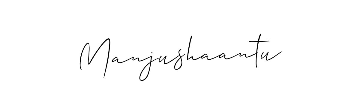 Make a short Manjushaantu signature style. Manage your documents anywhere anytime using Allison_Script. Create and add eSignatures, submit forms, share and send files easily. Manjushaantu signature style 2 images and pictures png