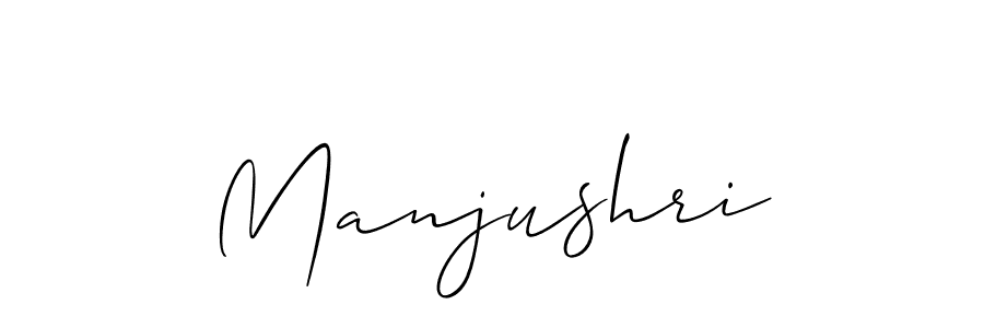 How to make Manjushri signature? Allison_Script is a professional autograph style. Create handwritten signature for Manjushri name. Manjushri signature style 2 images and pictures png