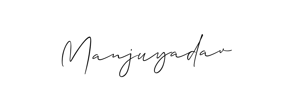 Once you've used our free online signature maker to create your best signature Allison_Script style, it's time to enjoy all of the benefits that Manjuyadav name signing documents. Manjuyadav signature style 2 images and pictures png