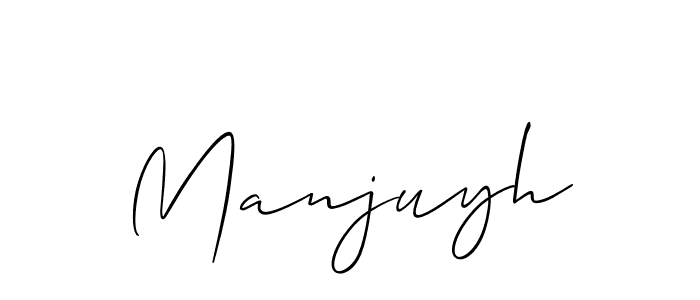 Also You can easily find your signature by using the search form. We will create Manjuyh name handwritten signature images for you free of cost using Allison_Script sign style. Manjuyh signature style 2 images and pictures png