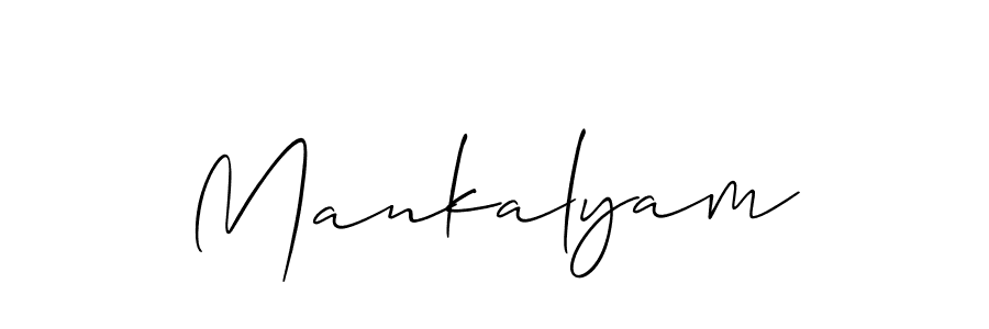 It looks lik you need a new signature style for name Mankalyam. Design unique handwritten (Allison_Script) signature with our free signature maker in just a few clicks. Mankalyam signature style 2 images and pictures png