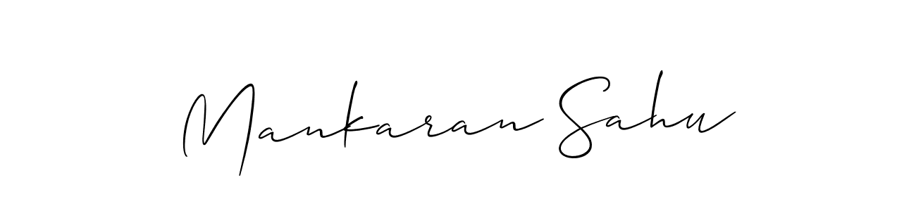 This is the best signature style for the Mankaran Sahu name. Also you like these signature font (Allison_Script). Mix name signature. Mankaran Sahu signature style 2 images and pictures png