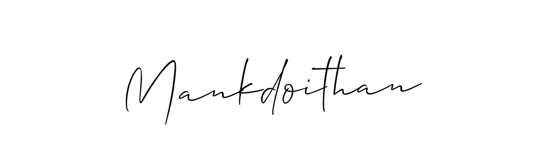 Use a signature maker to create a handwritten signature online. With this signature software, you can design (Allison_Script) your own signature for name Mankdoithan. Mankdoithan signature style 2 images and pictures png