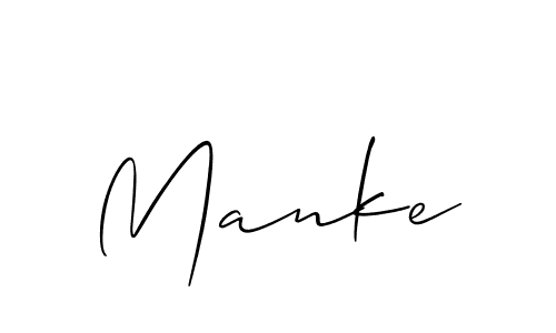 How to Draw Manke signature style? Allison_Script is a latest design signature styles for name Manke. Manke signature style 2 images and pictures png