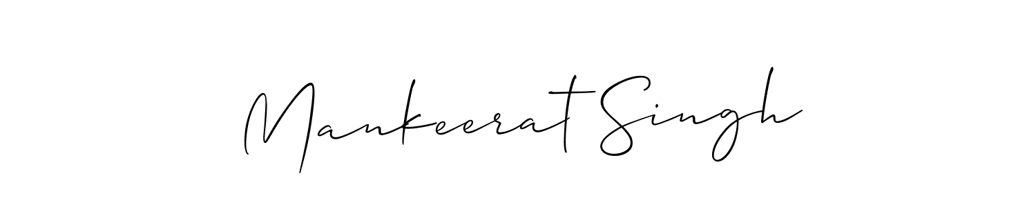 Make a beautiful signature design for name Mankeerat Singh. With this signature (Allison_Script) style, you can create a handwritten signature for free. Mankeerat Singh signature style 2 images and pictures png